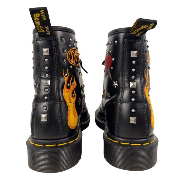 Dr. Martens 1460 Rock & Roll Leather Embellishment Combat Boots Size UK 5 US W7 - Picture 8 of 11